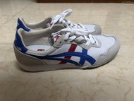 Onitsuka Tiger 經典款白色藍紅間條波鞋