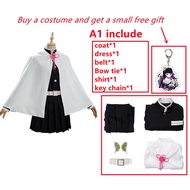 Adult Kids Tsuyuri Kanao Cosplay Anime Demon Slayer Costume Kimono Full Wig Kimetsu No Yaiba Uniform