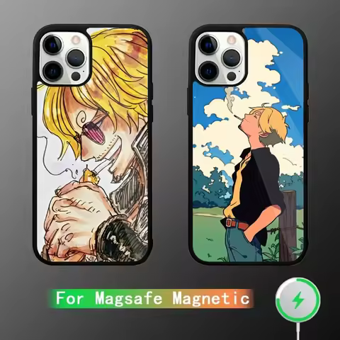 Sanji Anime O-Ones P-PieceS Phone Case For iPhone 16,15,14,13,12,11,Plus,Pro,Max Mini Magsafe Magnet