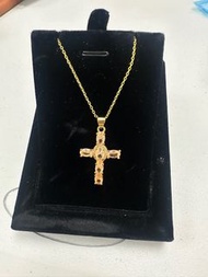 Gold Cross Pendant Necklace