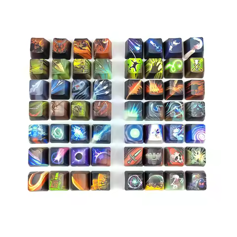 1 Set PBT 5 Sides Dye Subbed Key Caps For Mechanical Keyboard Cherry OEM XDA Profile Keycap For Dota