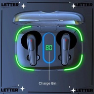 LET Wireless Earbuds, Lightwear Colorful Lights 5.3 Bluetooth Earbuds, Digital Display Dolby Sound Stereo Sports Earphones Phone Computer