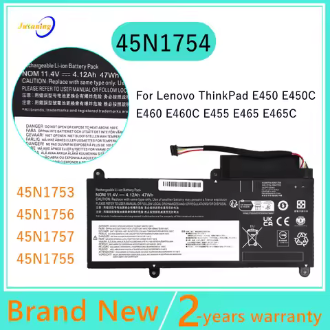 45N1754 Laptop battery For ThinkPad E460C E450 E460 E450C 45N1755 11.4V 47Wh