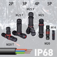 IP68 Waterproof Connector Three-way Electrical 2/3pin Wire Cable Connector Outdoor Underwater Termin