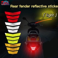 OPENMALL 3Pcs Motorcycle Stickers Reflective Warning Trapezoidal Tail Fender Racing Bumper Decal A3E