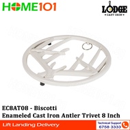 Lodge Enameled Cast Iron Antler Trivet 8 Inch EC8AT08 - Biscotti