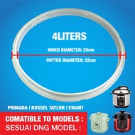 Primada, Ewant, Russel Taylor 4 Liters Pressure Cooker Silicone Seal, Silicone Belt, Ready Stock, Hi