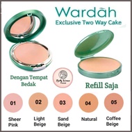 WARDAH HIJAU Powder Exclusive Green CompactWARDAH Original Refilltwo way cake with Box No. 1 2 3 4 5