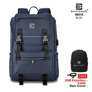 -Bruno Cavalli NEW GEN Backpack USB 86018 - 21L Backpack - biru