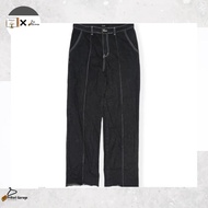 Raw Denim Jeans Thick O My Jeans Loose Fit Black Indigo Color Vintage
