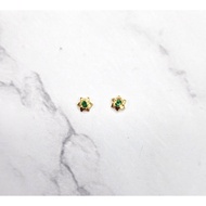 0.710GM-916 GREEN STONE BABY-916 GOLD THODU-916 SUBANG-916 INDIAN EARRING-916 EARRING-916 BABY STUD 