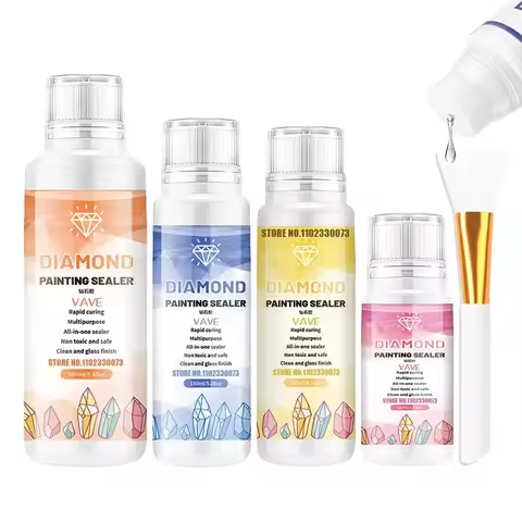 5d Diamond Painting Tools Glue Permanent Hold Shine Effect Puzzle Sealer Sticky Diamond Embroidery M