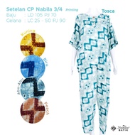 Kumau Batik Suit CP Nabila 3/4 3 Busui Pajamas Contemporary Batik Printing Solo Premium Latest Model