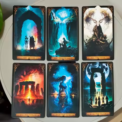 Druidic Tarot Deck 10.3*6cm - 78 Pcs Celtic Nature Themed Tarot Cards