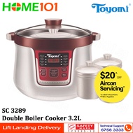 Toyomi 3in1 Stainless Steel Stew Cooker and Steamer 750W 3.2L SC 3289