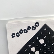 Milky alphabet sticker/ journal sticker/ letter sticker