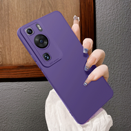 เคสโทรศัพท์ซิลิโคนสีแดงวินเทจสำหรับ Huawei P60 pro P50 pro P30 P40 pro plus ป้องกันการตกหล่นและรอยขี