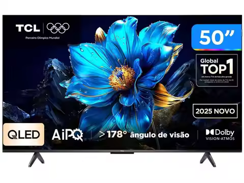 50" TCL 4K UHD QLED Smart TV 50P7K with Google TV, AiPQ, and Google Assistant, 3 HDMI ports