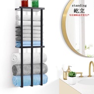 Public Bath Towel Cross-Border Hotel Bathroom Wall-Mounted Towel Rack Towel Rack Disassembly Towel R