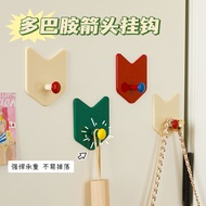 High-Value Dopamine Arrow No-Drill Hook Strong Load-Bearing Kitchen Bathroom Wall No-Trace Adhesive 