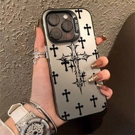 เคสโทรศัพท์ลายไม้กางเขนตำนานศาสนา 1 ชิ้น เข้ากันได้กับ Apple Phone 16 Pro Max 15 Pro 14 Plus 13 12 1