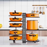 Kitchen Rack Pot Rack Kitchen Pot Rack Multi-Layer Free Combination Storage Kitchen Daily Use Pot Li