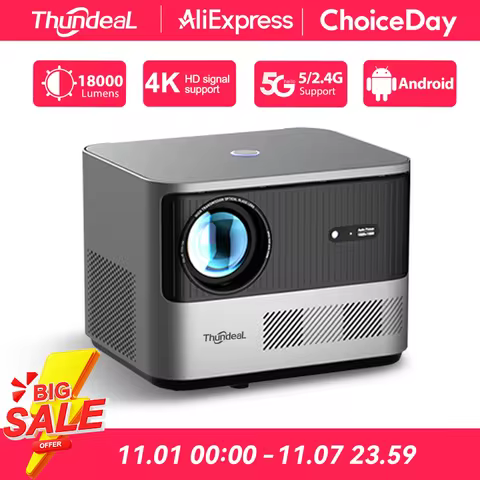 ThundeaL TDA6 Full HD Projector 1080P 2K 4K Video Home Theater Auto Focus 5G WiFi Android Projector