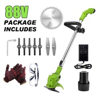 Mesin Potong Rumput Baterai 588V Mesin Pemotong Rumput Taman Alat Potong Rumput Cordless Lawn Mower 