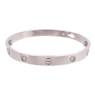 CARTIER 18K白金Love Bracelet鑽石手鐲Cartier#17
