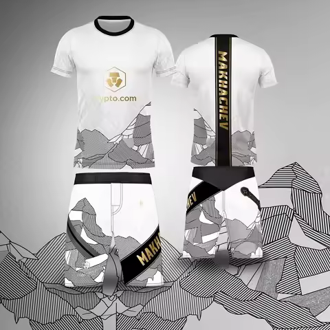 MMA Top Boxing Islam Makhachev Fighting Match T-shirt Shorts Men's Breathable Quick Drying Shirt Wre
