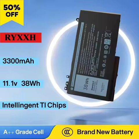 Brand New Factory Direct Sale RYXXH 38Wh 11.1V Laptop Battery for Latitude 3160 E5270 E5470 9P4D2 Ba