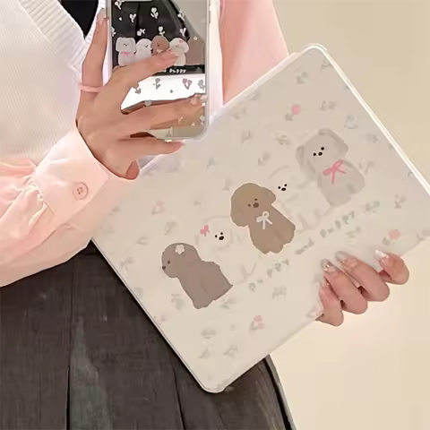 Floral Puppy 360° Rotation Shell Accessories for Samsung Tab S7 S8 S9 S11 11 S10 S9 S7 12.4 Tab A9 A