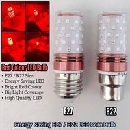 Super Bright RED Energy Electric Saving Led Corn Bulb E27 / B22 In Home House Electrical Use In Tang