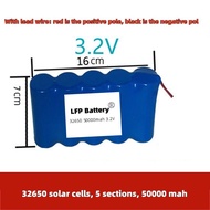 แบตเตอรี่สำหรับสปอร์ตไลท์โซล่าเซลล์ ถ่านชาร์จ 32650 3.2V 6.4V 12V 10A/20A/30A/40A/50A/60A