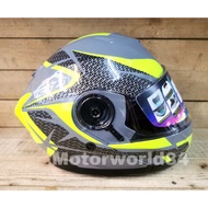 MHR HELMET FULL FACE FLIP UP DOUBLE VISOR FU926 GREY YELLOW E MARK ER6 DUKE MT15 KR150 MT25 R15 Z900