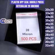 1 RIM (500 PCS) THICK OPP PLASTIC 05 (28MICRON) 20X30 23X30 23X35 25X30 25X35 28X35 28X37 28X40 30X3