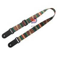 Adjustable Ukulele Strap Soft Polyester Woven Printing Pattern Shoulder Belt with Hanging Rope for Ukulele [ppday]
