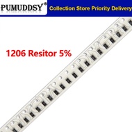 100Pcs 1206 SMD resistor 5% 1K ~ 10M 1/4W 1K 2.2K 4.7K 10K 20K 47K 75K 100K 220K 330K 470K 750K 1M 2