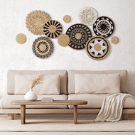 Wall Decoration Hanging Straw Wall Decoration Wall Hanging Round Living Room Decoration Bohemian Wal