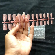 24 pcs cute instant nail art fake nails acrylic fake nails sticker fake nails nail art fake 3D nail 