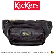 KICKERS Brand Men’s Leather Waist Bag ( KIC-W-78273 DB )