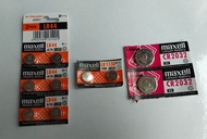 全新Maxell /Sony  水銀電池 Lithium Battery CR2032 LR44 LR1130 LR1120 364 SR621SW  SR626SW 十元2粒