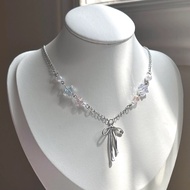 Y2K Coquette Bow Necklace