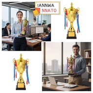 IANNWANNATO Gold Trophy, Gold Cup Trophy Metal Trophy, Winner Award Height Trophy With Lid Creative 