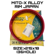 MITO-X ALLOY RIM SIZE 215X18 ALLOY RIM JAPAN MITOX PROFESSIONAL RIM