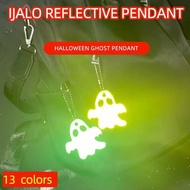13 Colors Reflective Keychain Pendant Ghost Halloween Ghost Hanging Chain Night Travel Warning Jewel