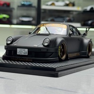 [Ready Stock] IG 1: 18 RWB 930 Matte Black Resin Car Model Wide Body Finished Product Sports Car Col