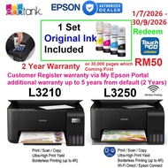 EPSON WARRANTY  EPSON ECOTANK L3210 / L3250 / L3350 / L1210 / L121 / L3550 ALL IN ONE INK TANK PRINT