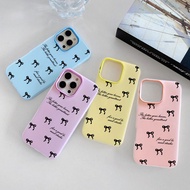 Cute Black Tiny Letters Bows Phone Casing For VIVO Y01A Y03T Y3S Y12 Y17 Y11 Y15S Y15A Y20S Y21S Y33