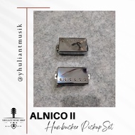 Alnico II Humbucker Pickup Set Classic Sound Chrome Cover